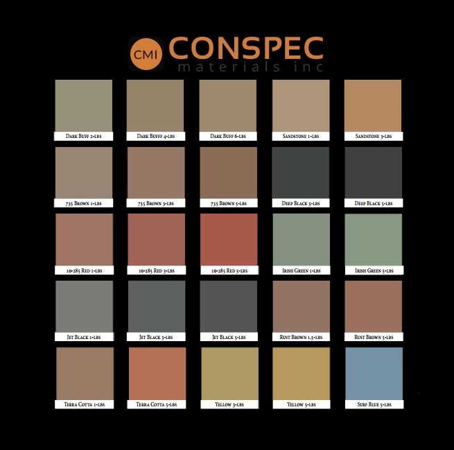 Concrete Color Chart -- Color Chart for adding Color to Concrete